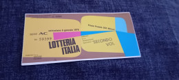 BIGLIETTO LOTTERIA ITALIA 1978 - Billets De Loterie