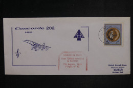 AVIATION -  Enveloppe Du Concorde En 1974 De Téhéran Pour Bahrain  - L 153301 - Concorde