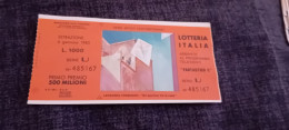 BIGLIETTO LOTTERIA ITALIA 1983 - Lottery Tickets