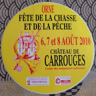 Autocollant Chasse, Pêche, Château Carrouges Orne  2010 - Autocollants