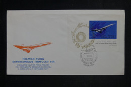AVIATION -  Enveloppe Du Supersonique Toupolev  - 1er Vol Moscou / Alma Ata En 1977 - L 153302 - Airplanes