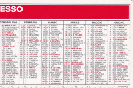 Calendarietto - ESSO - Pappalardo Vincenzo - Aci Castello - Catania - Anno 2003 - Formato Piccolo : 2001-...