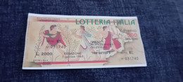 BIGLIETTO LOTTERIA ITALIA 1985 - Billets De Loterie