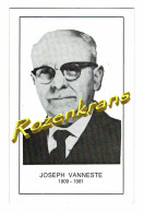 Joseph Vanneste Julia Bultynck Gullegem Izegem Korporaal Brandweer Brandweerman Bidprentje Doodsprentje - Obituary Notices
