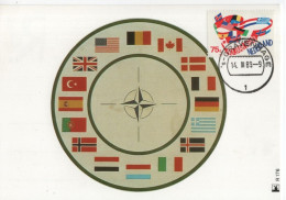 Netherlands Nederland Holland 1989 Maximum Card, 40-jarig Bestaan Van De NAVO, 40th Anniversary Of NATO - Maximum Cards