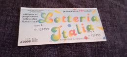 BIGLIETTO LOTTERIA ITALIA 1986 - Biglietti Della Lotteria