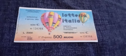 BIGLIETTO LOTTERIA ITALIA 1984 - Biglietti Della Lotteria