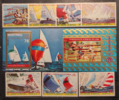 JUEGOS OLIMPICOS MONTREEAL 1976 DEPORTES NAUTICOS-MICHEL784/90 B209 B 210 -MNH** - Voile