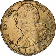 France, Louis XVI, 2 Sols, 1791 / AN 3, Paris, Bronze, TTB, Gadoury:25 - Sonstige & Ohne Zuordnung