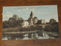 MAREUIL Sur LAY / L' église Romane Et Le Chateau Vus De La Rivière - Mareuil Sur Lay Dissais