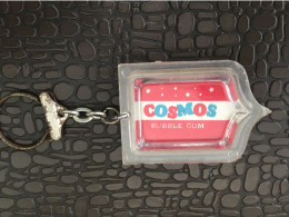 Cosmos Bubble-gum Chewing Gum-Publicité-Porte-clefs-Porte-clés Support Publicitaire Journee National Des Paralyses Infi - Key-rings