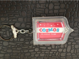 Cosmos Bubble-gum Chewing Gum-Publicité-Porte-clefs-Porte-clés Support Publicitaire Journee National Des Paralyses Infi - Porte-clefs