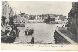 Cpa. 29 CONCARNEAU (ar. Quimper) Le Passage. Vue De Concarneau (animée) Ed. LL  N° 9 - Concarneau