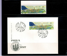 1989 2326 FDC (de Panne) & Timbre Postfris Met 1édag Stempel : " Europa élections " - 1981-1990