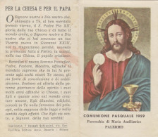 Santino Comunione Pasquale 1959 - Images Religieuses