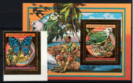 Comores - Scott 692 Et 694 / YV PA 272 Et BF Signalé Non Numéroté N** MNH Luxe , Scoutisme / Papillon / Perroquet - Isole Comore (1975-...)