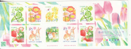 2021 Japan Spring Flowers Fruits Rabbits Strawberries Complete Booklet MNH @ BELOW FACE VALUE - Neufs