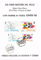 55280- Tarjeta Feria Del Sello MADRID 1980.. Copa Mundial De FUTBOL, Football ESPAÑA 82 - Covers & Documents