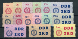 DDR Dienstmarken ZKD Michel Nr 1-15 Postfrisch - Andere & Zonder Classificatie