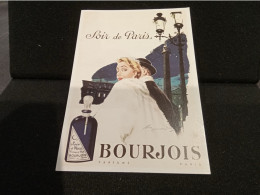 CP - PUBLICITE PARFUM  - "  Soir De Paris, Bourjois   " Net 0,50 - Advertising