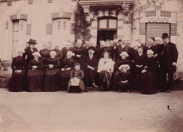 VILLEDIEU LA BLOUERE 1912 FAMILLE GRIFFON AUX FIANCAILLES DE Y. THOMAS ET H. ROBERT  PHOTO 11 X 8 CM - Lieux