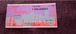 BIGLIETTO LOTTERIA DI VENEZIA 1986 - Billets De Loterie