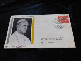 L-34 , Lettre Suisse FDC , Visite Du Pape Paul VI à Genève, 1969 - Lettres & Documents