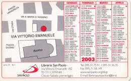 Calendarietto - Libreria San Paolo - Catania - Anno 2003 - Formato Piccolo : 2001-...