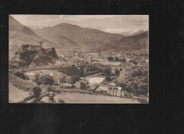 Cpa Lourdes Le Chateau Et Les Montagnes - Lourdes