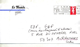 Lettre Flamme Paris 6 Droit De Vote Femme - Mechanical Postmarks (Advertisement)