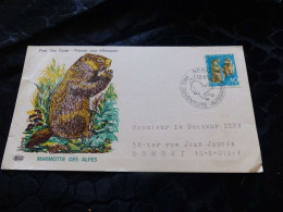 L-37 , FDC , Lettre De Laboratoire, Suisse ,  Marmotte Des Alpes, 1965 - Lettres & Documents