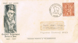 55285. Carta MADRAS (India) 1961. Centenary Archaeological Survey India. Arqueologia. Cebú - Covers & Documents