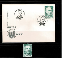 1989 2348 FDC ( Aalst ) & Timbre Postfris Met 1édag Stempel :  "  Adolf Daens " - 1981-1990