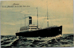 Anvers S.S. Manitou De La Red Star Line, From Serie Steamers Anvers Blue Series - Steamers