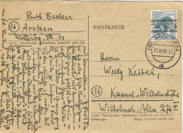 55286. Tarjeta AROLSEN (Alemania Zona Anglo Americana) 1948. Serie Trompetas. Trompeten - Lettres & Documents