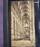 87 . CARTE PANORAMIQUE  . ROUEN .  EGLISE SAINT  OUEN . LA GRANDE NEF   . GRAND FORMAT . 28 X 14 - Rouen