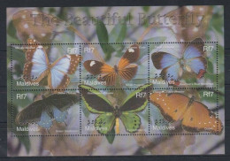 Maldives - 2002 - Butterflies - Yv 3344/49 - Vlinders