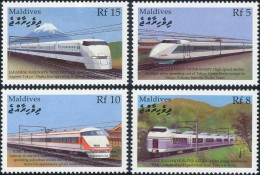 Maldives - 2000 - Trains - Yv 2965/68 - Trains