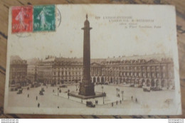 CPA (75) Cies L'union Incendie, L'Union Vol & Accidents 9, Place Vendôme Paris - Places, Squares