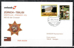 1998 Zurich ( UNG ) - Tblisi     First Flight, Erstflug, Premier Vol ( 1 Ccover ) - Sonstige (Luft)