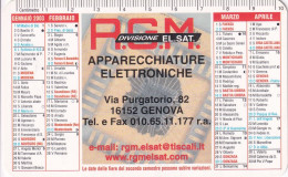 Calendarietto - R.g.m. - Apparecchaiture Elettroniche - Anno 2004 - Formato Piccolo : 2001-...