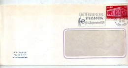 Lettre Flamme Strasbourg Foire 1970 Sur Europa - Mechanical Postmarks (Advertisement)
