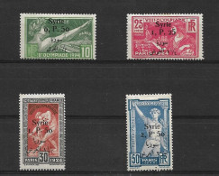 SYRIA 1924 Franch Stamps Olympic Games Overprint MNH - Unused Stamps