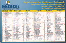 Calendarietto - Siggi - S.vito Di Leguzzano - Vicenza - Anno 2004 - Formato Piccolo : 2001-...