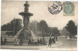 CPA  Reims Fontaine Bartholdi - Reims