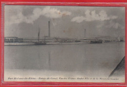 Carte Postale 13. Port Saint-Louis-du-Rhône  Usines André Fils La Minoterie Gautier   Très Beau Plan - Autres & Non Classés