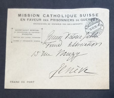 Env MISSION CATHOLIQUE SUISSE PRISONNIERS DE GUERRE Fribourg > QUEEN VICTORIA JUBILEE FUND ASSOCIATION - 1. Weltkrieg 1914-1918