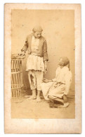 CDV EGYPTE 1860 JEUNES BOULANGERS ARABES PHOTO Originale ANCIENNE ALBUMINE MOYEN ORIENT TBE - Oud (voor 1900)