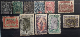 CONGO FRANÇAIS 1892 - 1907 ,11 Timbres , Dont Bonnes Valeurs,Yvert No 12,15,16,17,27,29,30,32,42,59,62 O,cote 90 Euros - Used Stamps