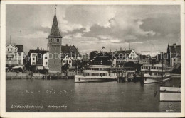 71940781 Lindau Bodensee Hafenpartie Turm Ausflugsdampfer Lindau - Lindau A. Bodensee